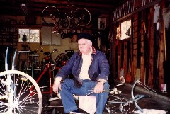 dad Bruce Dorrough; Family garage